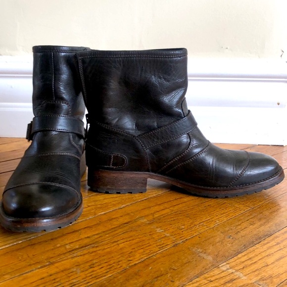 Belstaff women’s black moto ankle boot 37 1/2 - Picture 6 of 13